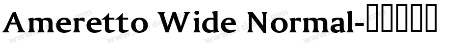 Ameretto Wide Normal字体转换